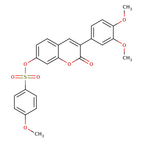 3-(3,4-dimethoxyphenyl)-2-oxo-2H-chromen-7-yl 4-methoxybenzene-1-sulfonate