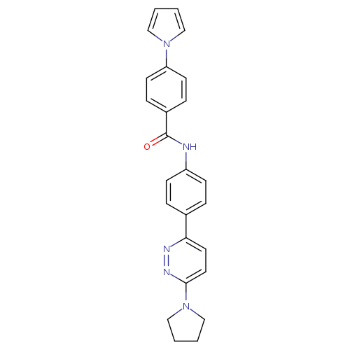 4-(1H-pyrrol-1-yl)-N-{4-[6-(pyrrolidin-1-yl)pyridazin-3-yl]phenyl}benzamide