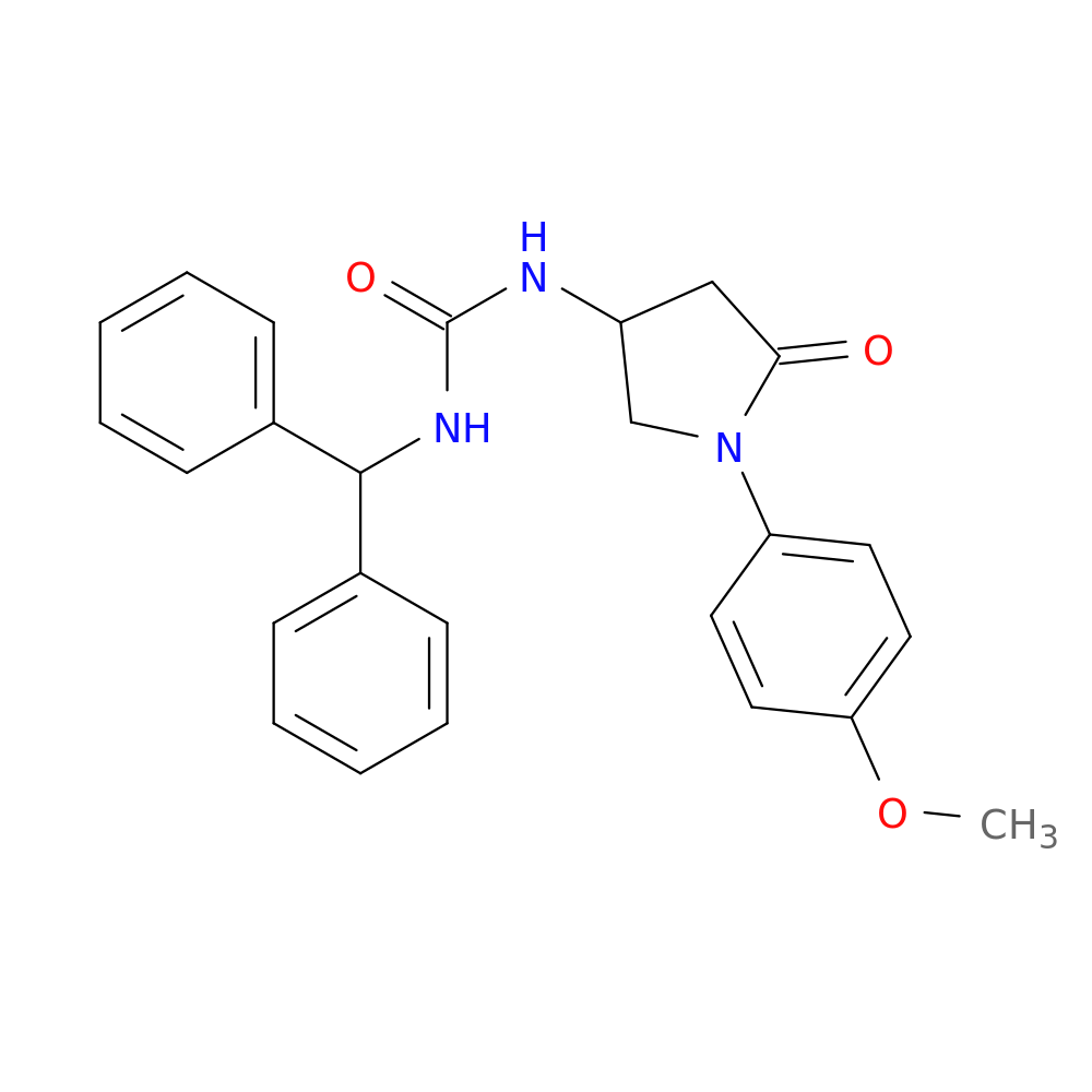 1-(diphenylmethyl)-3-[1-(4-methoxyphenyl)-5-oxopyrrolidin-3-yl]urea