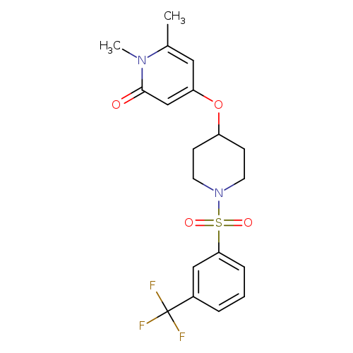 1,6-dimethyl-4-({1-[3-(trifluoromethyl)benzenesulfonyl]piperidin-4-yl}oxy)-1,2-dihydropyridin-2-one