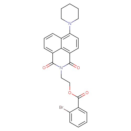 2-[2,4-dioxo-8-(piperidin-1-yl)-3-azatricyclo[7.3.1.0^{5,13}]trideca-1(13),5,7,9,11-pentaen-3-yl]ethyl 2-bromobenzoate