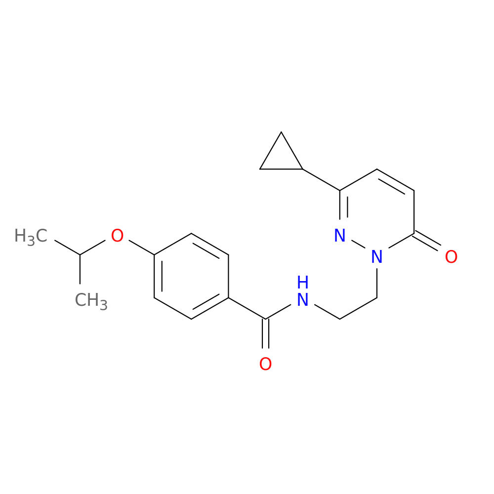 N-[2-(3-cyclopropyl-6-oxo-1,6-dihydropyridazin-1-yl)ethyl]-4-(propan-2-yloxy)benzamide