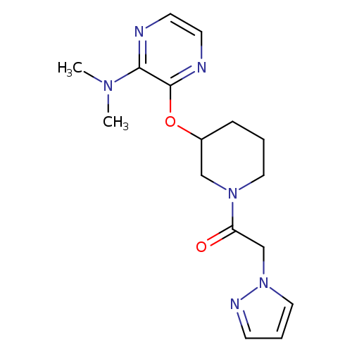 1-(3-{[3-(dimethylamino)pyrazin-2-yl]oxy}piperidin-1-yl)-2-(1H-pyrazol-1-yl)ethan-1-one