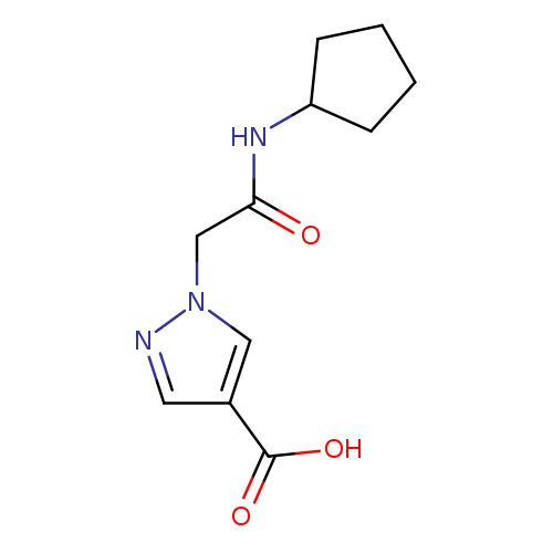 1-[(cyclopentylcarbamoyl)methyl]-1H-pyrazole-4-carboxylic acid