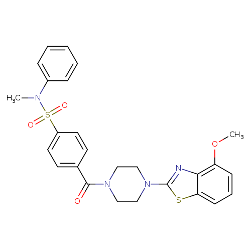 4-[4-(4-methoxy-1,3-benzothiazol-2-yl)piperazine-1-carbonyl]-N-methyl-N-phenylbenzene-1-sulfonamide