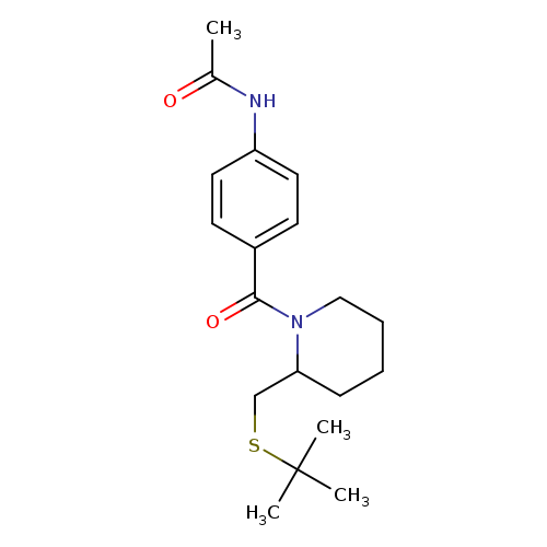 N-(4-{2-[(tert-butylsulfanyl)methyl]piperidine-1-carbonyl}phenyl)acetamide