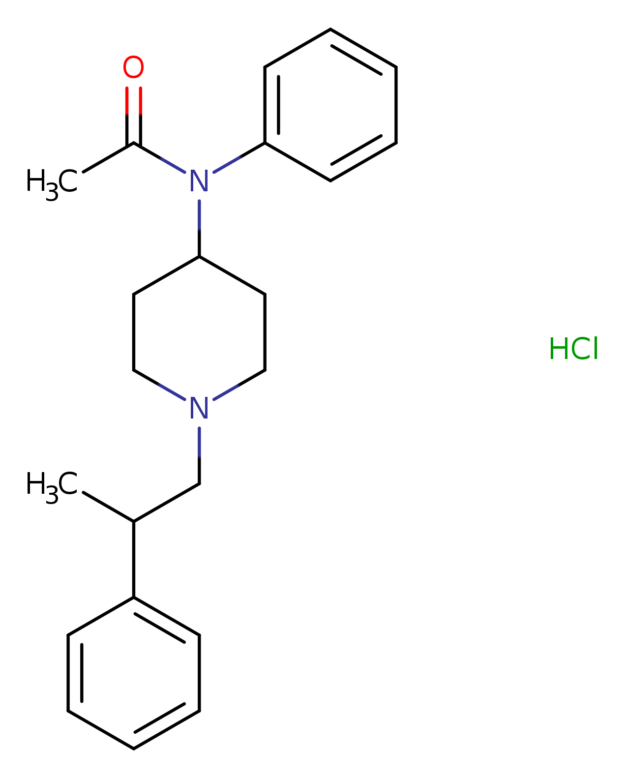 N-phenyl-N-[1-(2-phenylpropyl)-4-piperidinyl]-acetamide,monohydrochloride