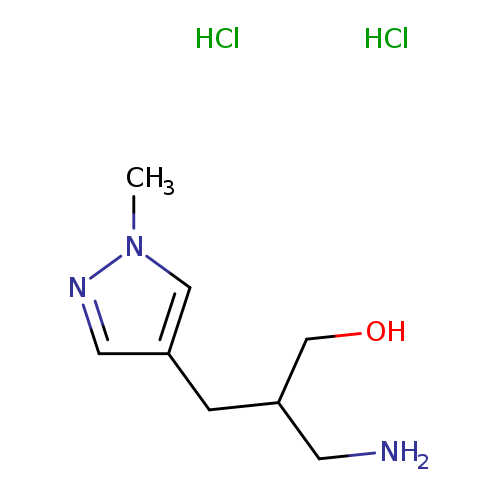 3-amino-2-[(1-methyl-1H-pyrazol-4-yl)methyl]propan-1-ol dihydrochloride