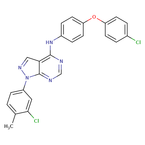 1-(3-chloro-4-methylphenyl)-N-[4-(4-chlorophenoxy)phenyl]-1H-pyrazolo[3,4-d]pyrimidin-4-amine