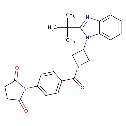 1-{4-[3-(2-tert-butyl-1H-1,3-benzodiazol-1-yl)azetidine-1-carbonyl]phenyl}pyrrolidine-2,5-dione