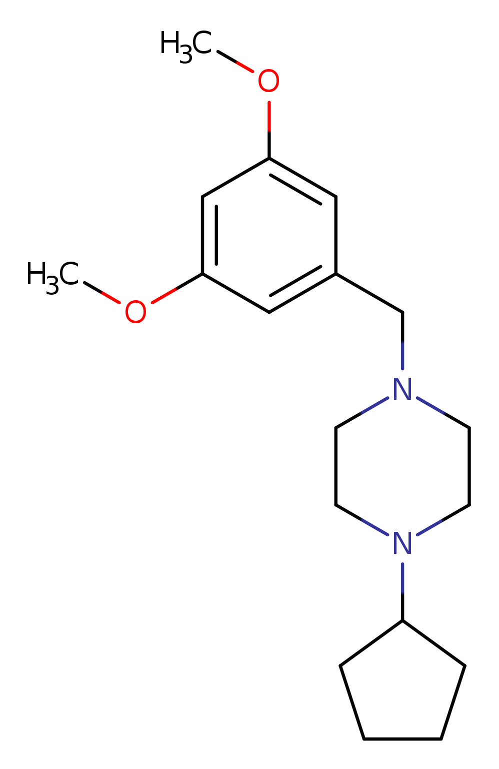 1-cyclopentyl-4-[(3,5-dimethoxyphenyl)methyl]piperazine