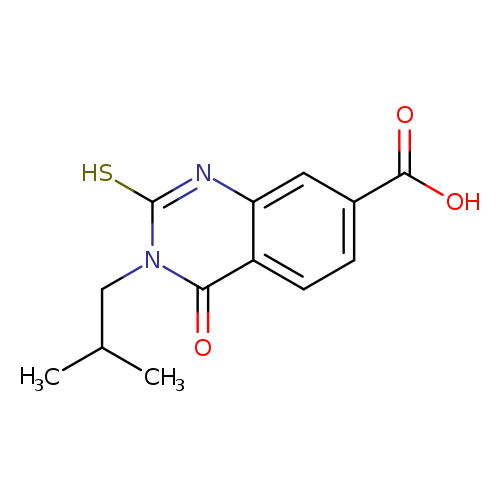 3-(2-methylpropyl)-4-oxo-2-sulfanyl-3,4-dihydroquinazoline-7-carboxylic acid