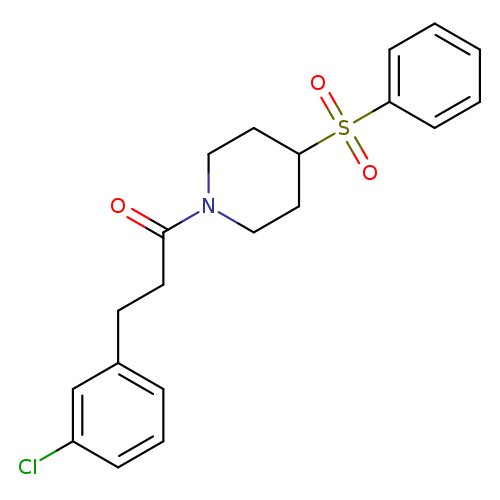 1-[4-(benzenesulfonyl)piperidin-1-yl]-3-(3-chlorophenyl)propan-1-one
