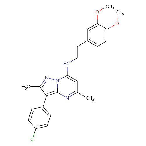 3-(4-chlorophenyl)-N-[2-(3,4-dimethoxyphenyl)ethyl]-2,5-dimethylpyrazolo[1,5-a]pyrimidin-7-amine