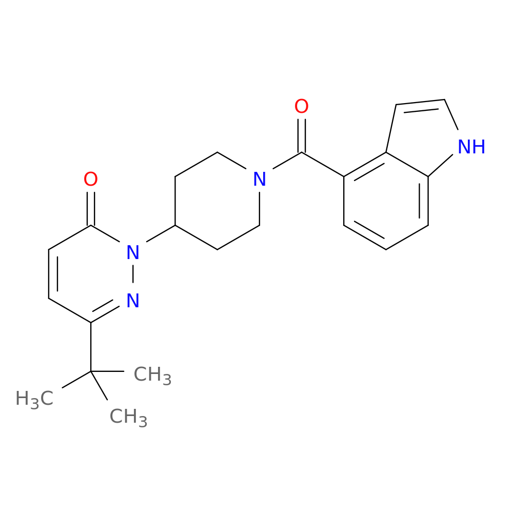 6-tert-butyl-2-[1-(1H-indole-4-carbonyl)piperidin-4-yl]-2,3-dihydropyridazin-3-one