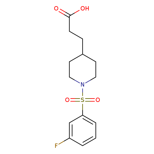3-{1-[(3-fluorophenyl)sulfonyl]-4-piperidyl}propanoic acid