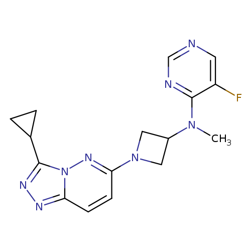 N-(1-{3-cyclopropyl-[1,2,4]triazolo[4,3-b]pyridazin-6-yl}azetidin-3-yl)-5-fluoro-N-methylpyrimidin-4-amine
