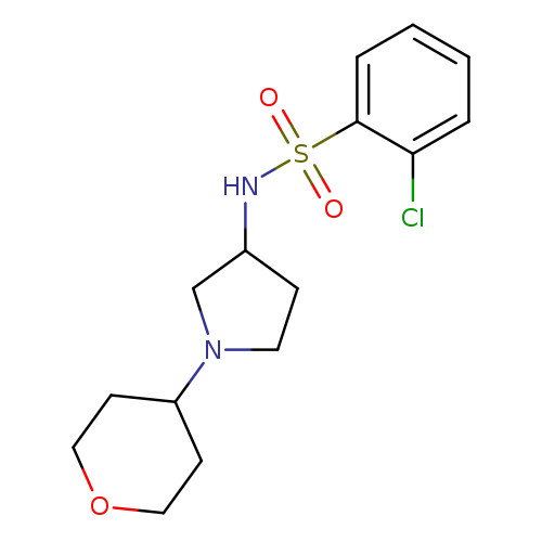 2-chloro-N-[1-(oxan-4-yl)pyrrolidin-3-yl]benzene-1-sulfonamide