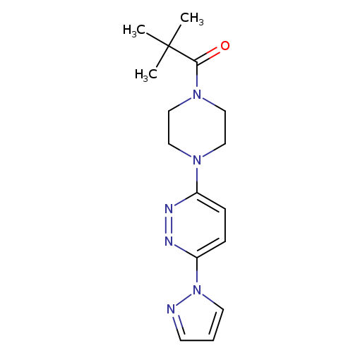 2,2-dimethyl-1-{4-[6-(1H-pyrazol-1-yl)pyridazin-3-yl]piperazin-1-yl}propan-1-one