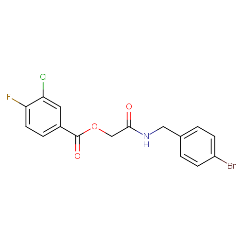 {[(4-bromophenyl)methyl]carbamoyl}methyl 3-chloro-4-fluorobenzoate