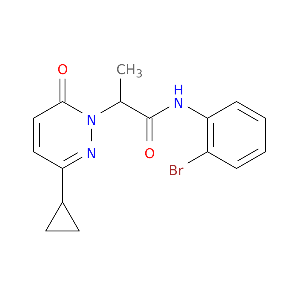N-(2-bromophenyl)-2-(3-cyclopropyl-6-oxo-1,6-dihydropyridazin-1-yl)propanamide