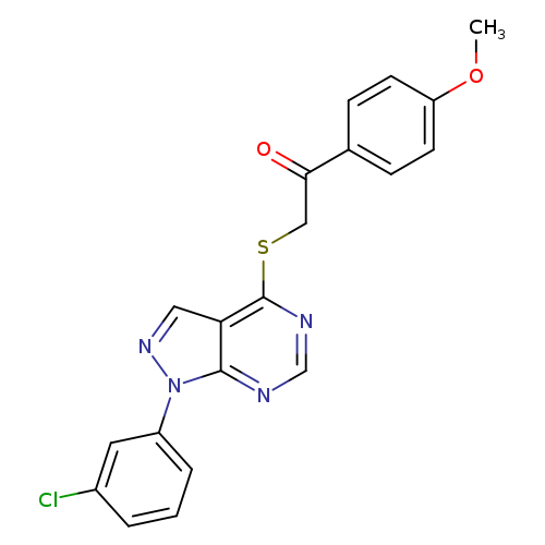 2-{[1-(3-chlorophenyl)-1H-pyrazolo[3,4-d]pyrimidin-4-yl]sulfanyl}-1-(4-methoxyphenyl)ethan-1-one