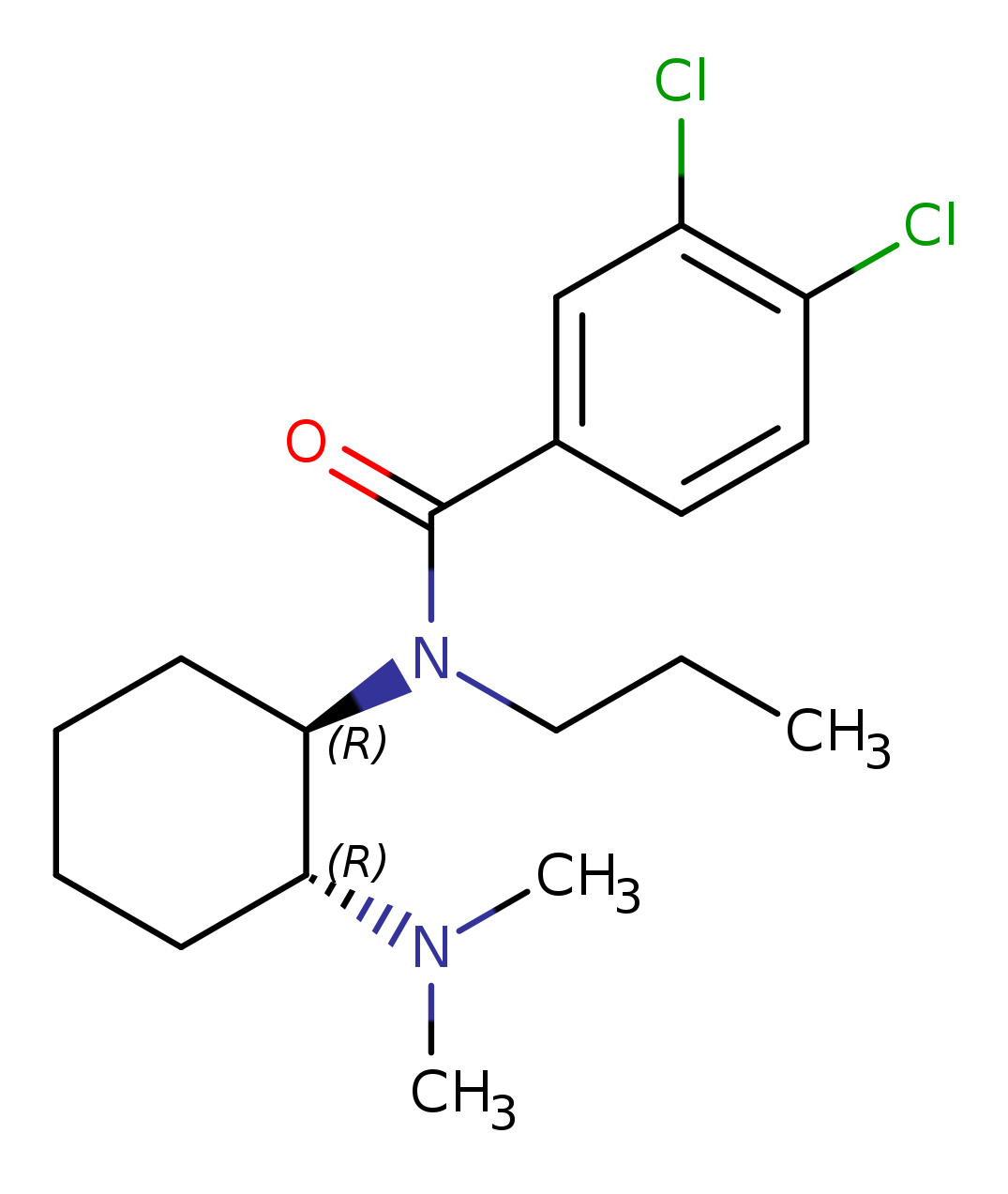 trans-3,4-dichloro-N-2-((dimethylamino)cyclohexyl)-N-propylbenzamide