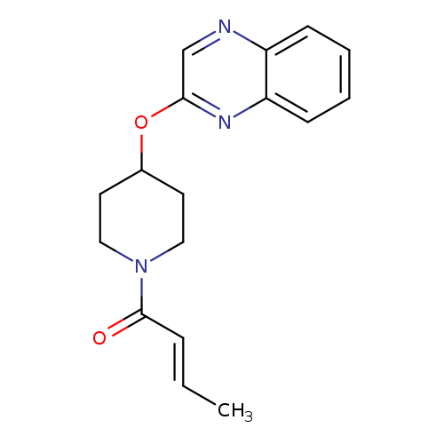 (2E)-1-[4-(quinoxalin-2-yloxy)piperidin-1-yl]but-2-en-1-one