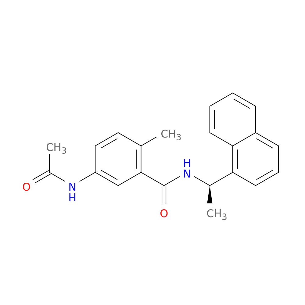 5-(Acetylamino)-2-methyl-N-[(1R)-1-(1-naphthalenyl)ethyl]benzamide