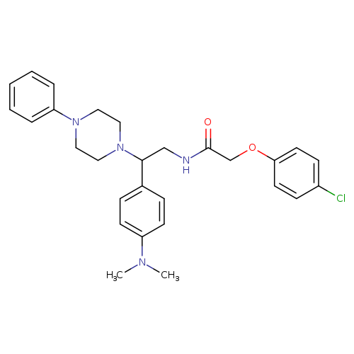 2-(4-chlorophenoxy)-N-{2-[4-(dimethylamino)phenyl]-2-(4-phenylpiperazin-1-yl)ethyl}acetamide