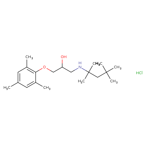 1-[(2,4,4-trimethylpentan-2-yl)amino]-3-(2,4,6-trimethylphenoxy)propan-2-ol hydrochloride