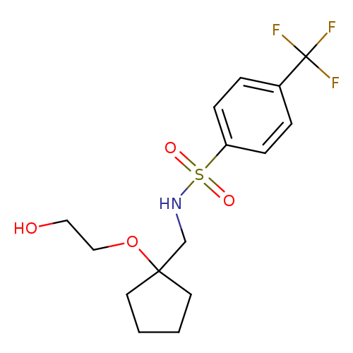 N-{[1-(2-hydroxyethoxy)cyclopentyl]methyl}-4-(trifluoromethyl)benzene-1-sulfonamide