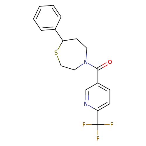 7-phenyl-4-[6-(trifluoromethyl)pyridine-3-carbonyl]-1,4-thiazepane