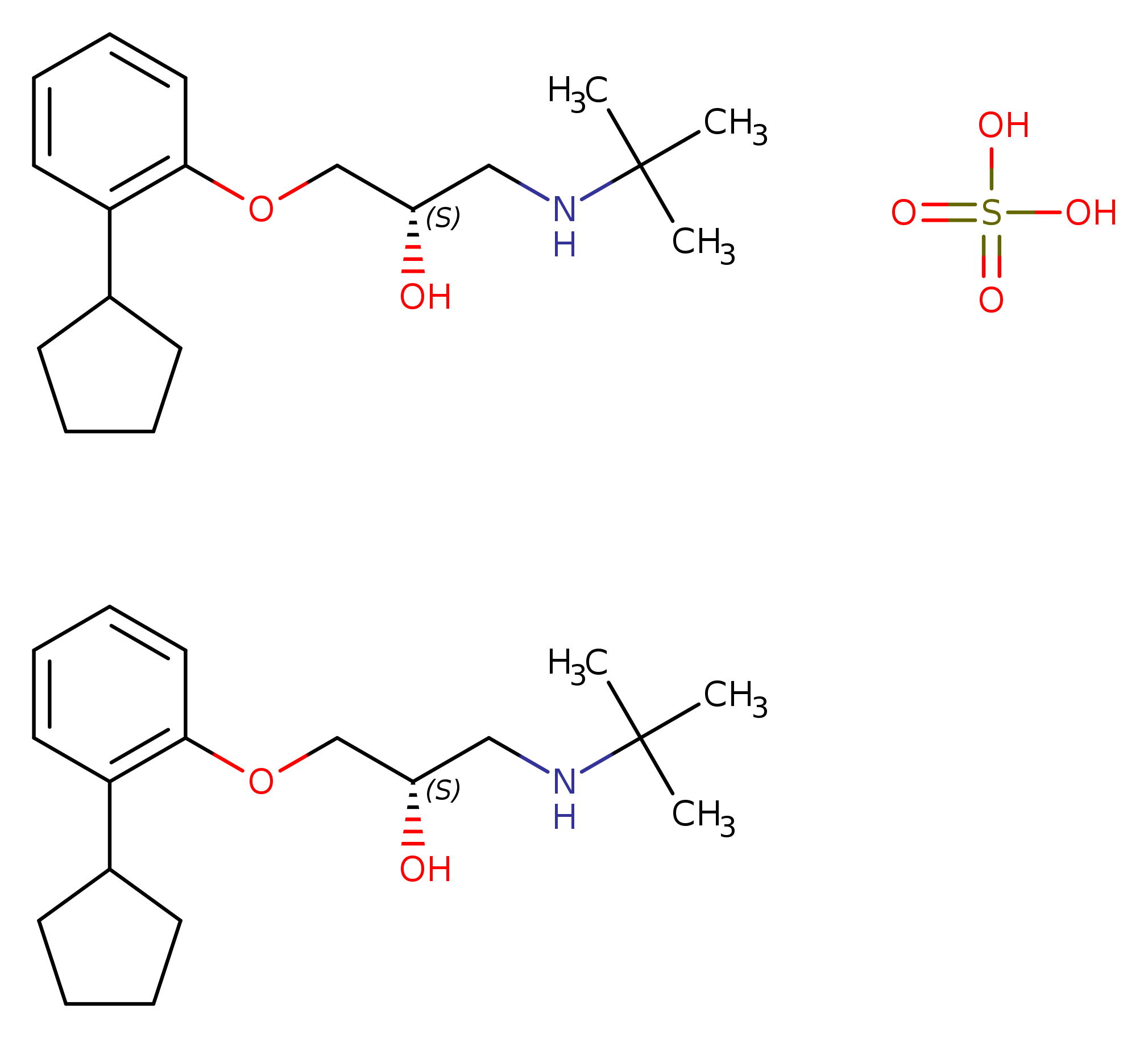 (S)-1-(tert-Butylamino)-3-(2-cyclopentylphenoxy)propan-2-ol hemisulfate