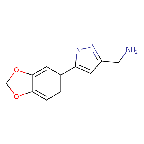 [5-(1,3-dioxaindan-5-yl)-1H-pyrazol-3-yl]methanamine