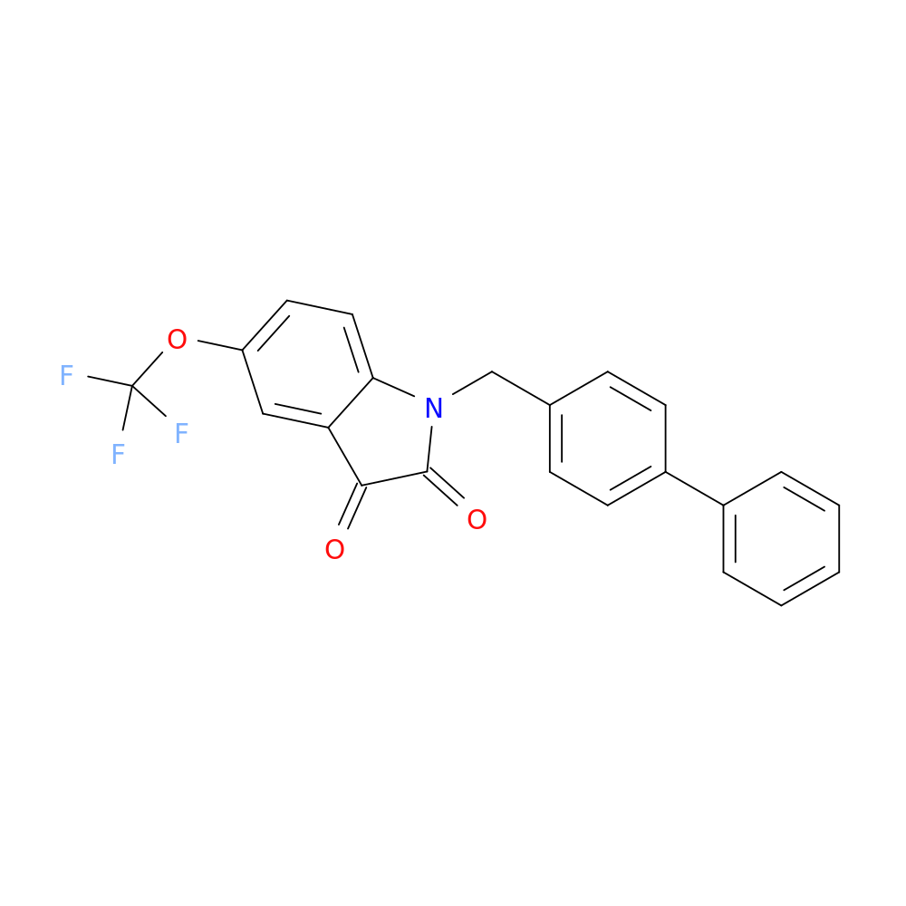 1-([1,1'-Biphenyl]-4-ylmethyl)-5-(trifluoromethoxy)indoline-2,3-dione