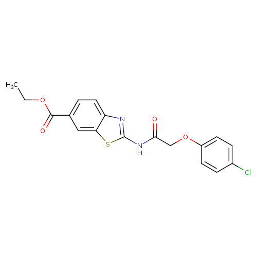 ethyl 2-[2-(4-chlorophenoxy)acetamido]-1,3-benzothiazole-6-carboxylate