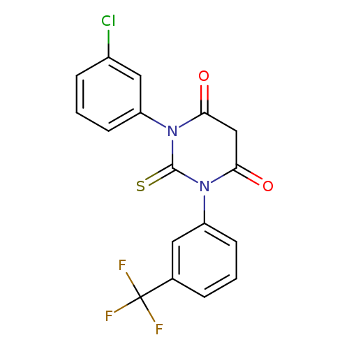 1-(3-chlorophenyl)-2-sulfanylidene-3-[3-(trifluoromethyl)phenyl]-1,3-diazinane-4,6-dione