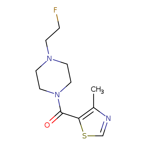 1-(2-fluoroethyl)-4-(4-methyl-1,3-thiazole-5-carbonyl)piperazine