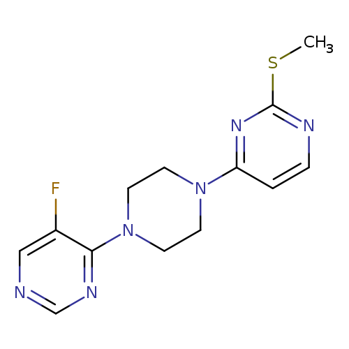 4-[4-(5-fluoropyrimidin-4-yl)piperazin-1-yl]-2-(methylsulfanyl)pyrimidine