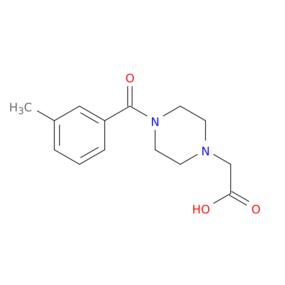 1-Piperazineaceticacid, 4-(3-methylbenzoyl)-