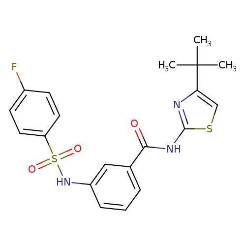 N-(4-tert-butyl-1,3-thiazol-2-yl)-3-(4-fluorobenzenesulfonamido)benzamide