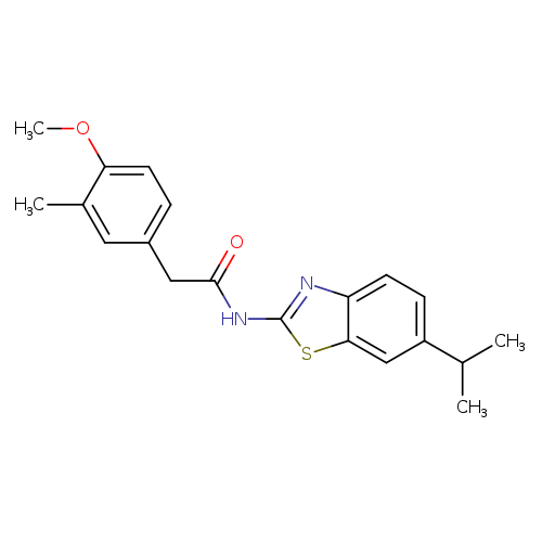 2-(4-methoxy-3-methylphenyl)-N-[6-(propan-2-yl)-1,3-benzothiazol-2-yl]acetamide