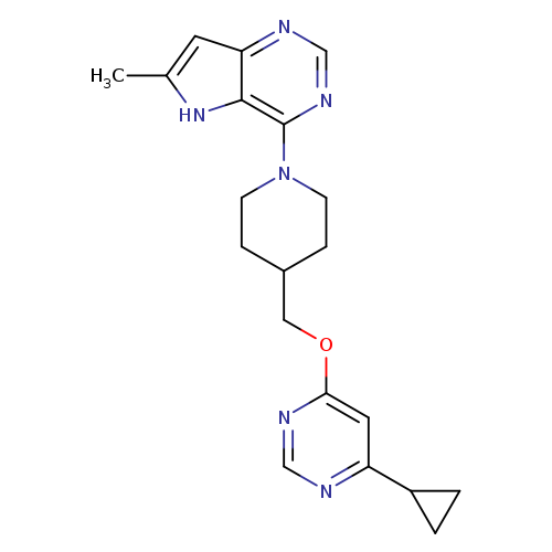 4-cyclopropyl-6-[(1-{6-methyl-5H-pyrrolo[3,2-d]pyrimidin-4-yl}piperidin-4-yl)methoxy]pyrimidine