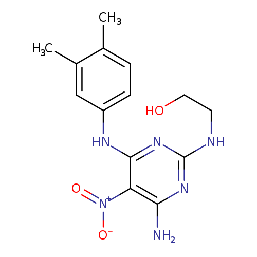 2-({4-amino-6-[(3,4-dimethylphenyl)amino]-5-nitropyrimidin-2-yl}amino)ethan-1-ol