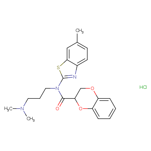 N-[3-(dimethylamino)propyl]-N-(6-methyl-1,3-benzothiazol-2-yl)-2,3-dihydro-1,4-benzodioxine-2-carboxamide hydrochloride
