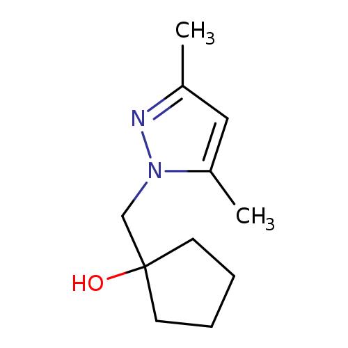 "1-[(3,5-dimethyl-1H-pyrazol-1-yl)methyl]cyclopentan-1-ol"