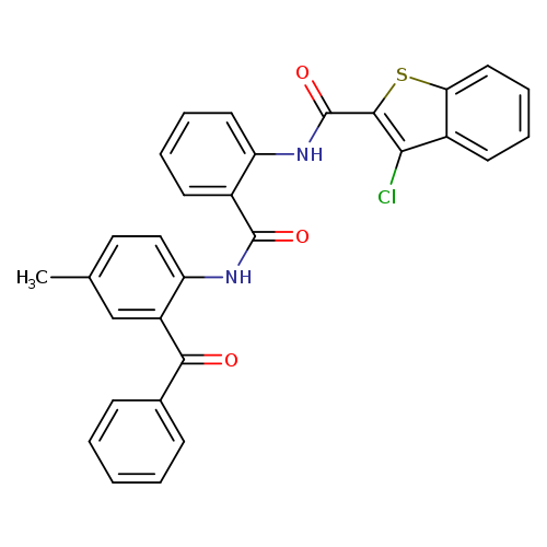 N-{2-[(2-benzoyl-4-methylphenyl)carbamoyl]phenyl}-3-chloro-1-benzothiophene-2-carboxamide