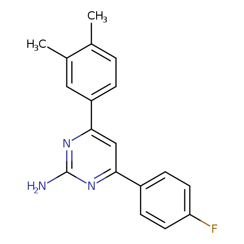 4-(3,4-dimethylphenyl)-6-(4-fluorophenyl)pyrimidin-2-amine