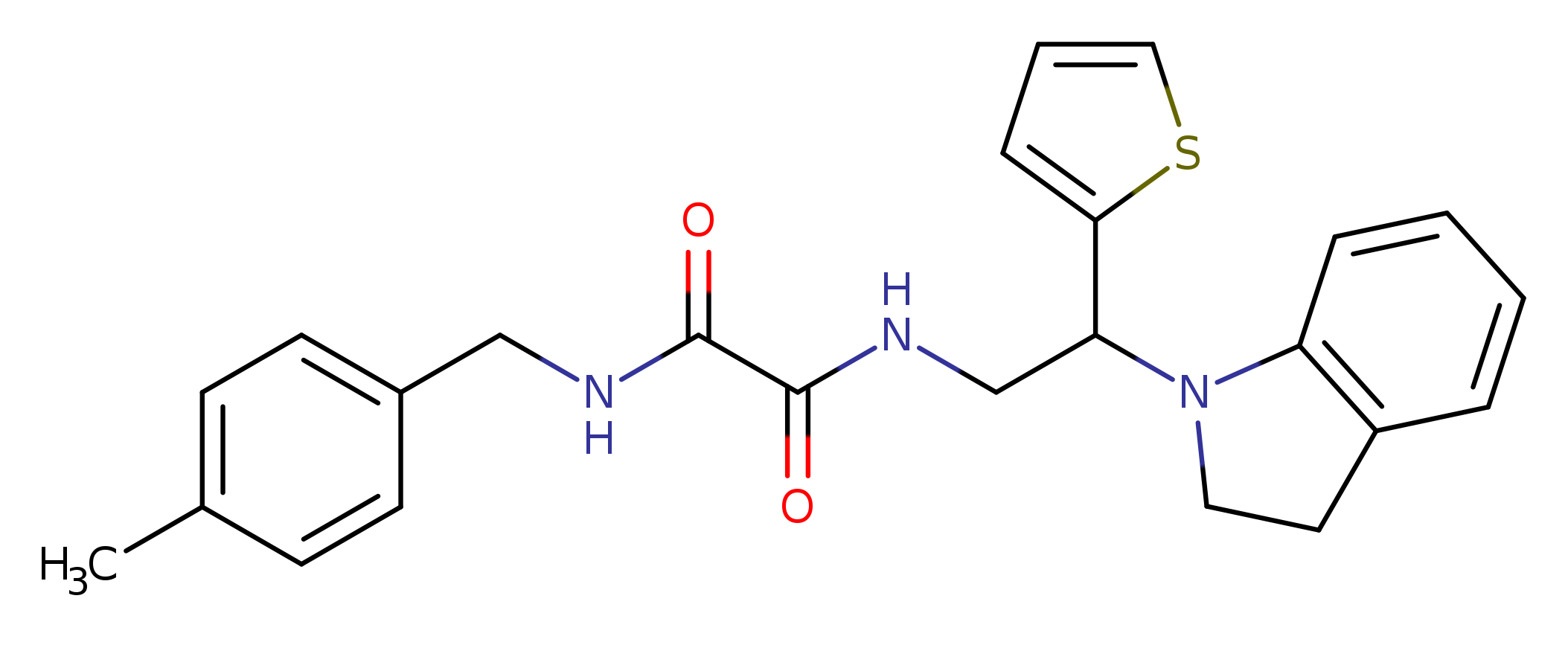 N-[2-(2,3-dihydro-1H-indol-1-yl)-2-(thiophen-2-yl)ethyl]-N'-[(4-methylphenyl)methyl]ethanediamide